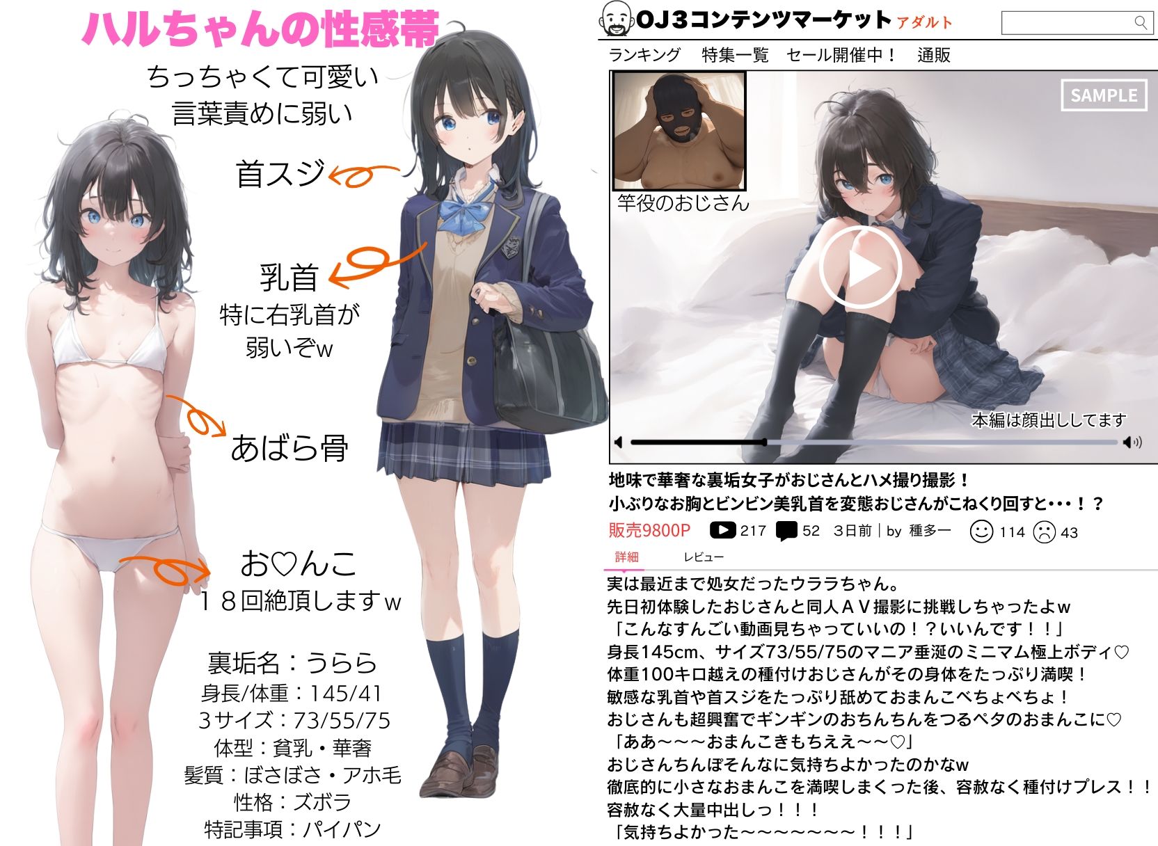 地味で華奢な裏垢女子がおじさんに甘やかされてハメ撮り撮影〜BSS編、僕が先に好きだったのに〜 1枚目